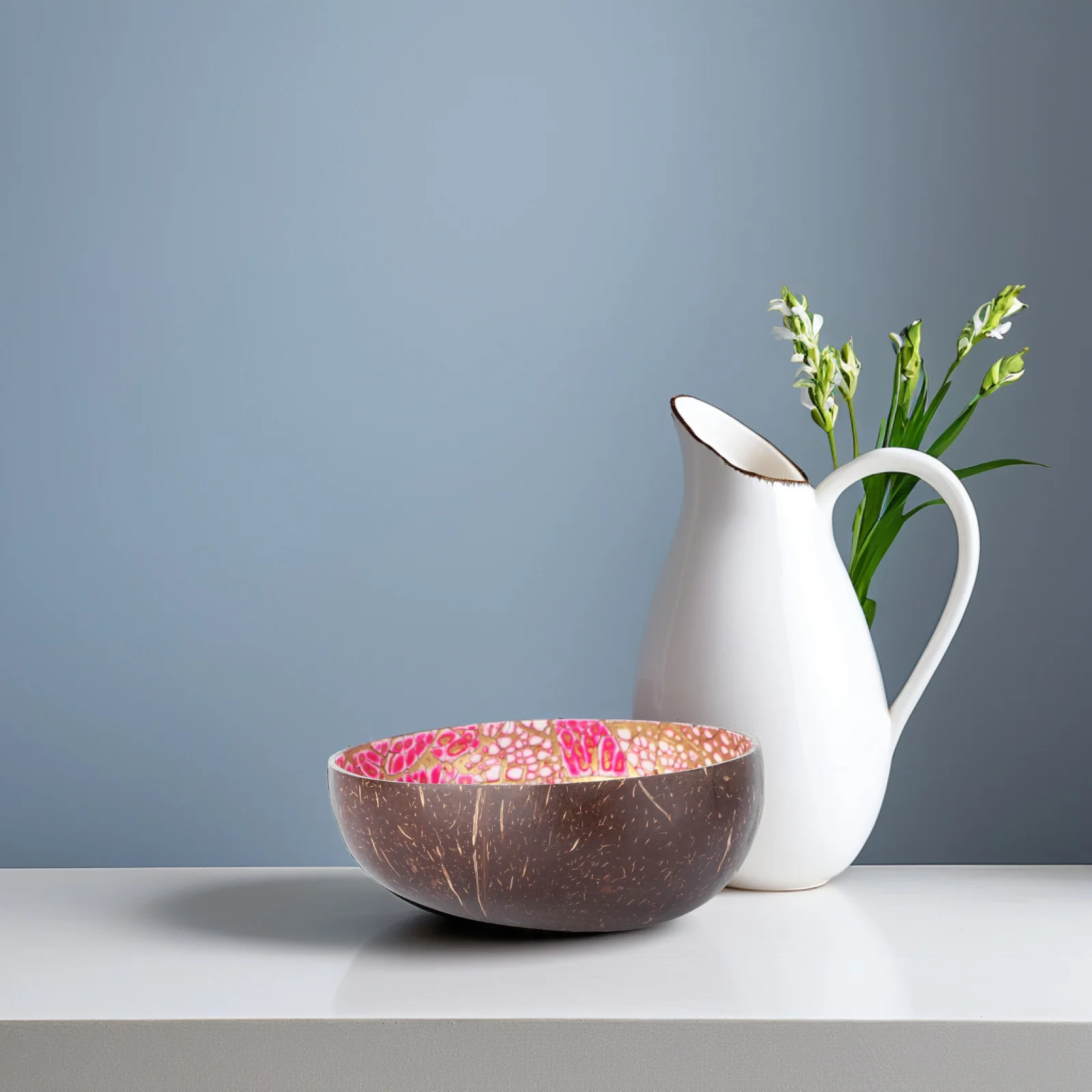 

1pc Coconut Shell Bowl Storage Container For Keys Candies Nuts Home Decoration Desktop Organizer Living Room Bedroom Office