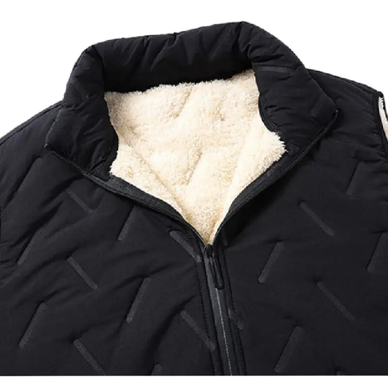 سترة رجالي مبطنة بالقطن بدون أكمام معطف رياضي وترفيهي نمط الشباب سترة لأزياء الشارع الشهير والراحة خفيفة الوزن