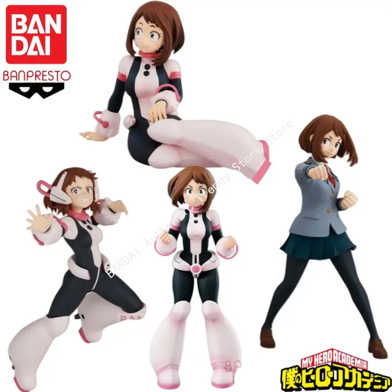 متوفر في المخزون الأصلي بانداي بانبريستو بطلي الأكاديمية Ochaco Uraraka شخصيات أنيمي لعبة مجسمة هدية عيد ميلاد المرآب