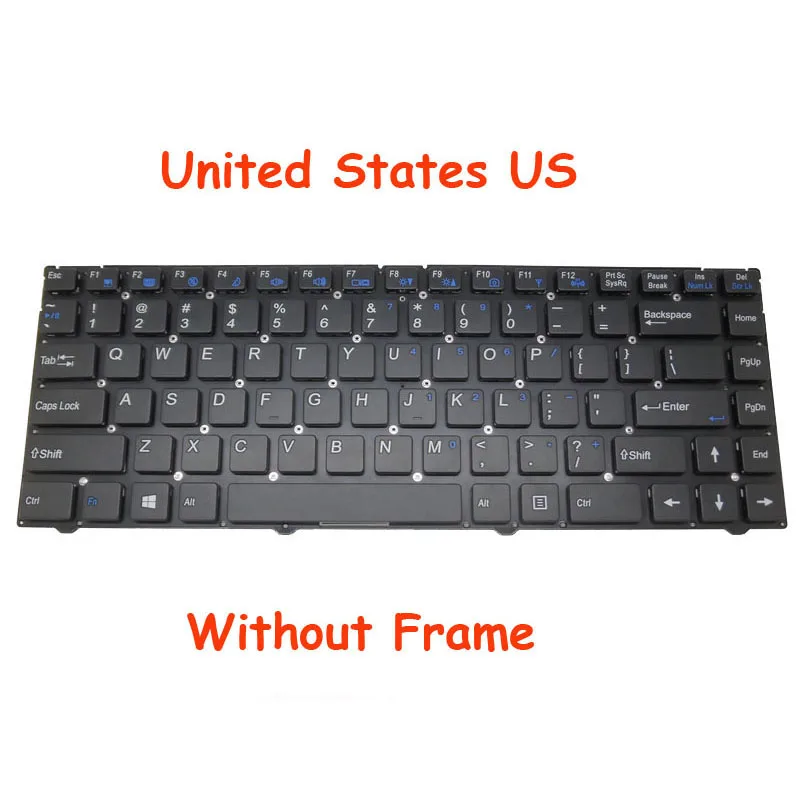 Imagem -03 - Teclado do Reino Unido para Clevo W243 Mp10f83us430w 680-w2440012-1 Mp-10f86us-430 690-w2440-010-1 Mp-10f86gb-430 6-80-w2440-190-1