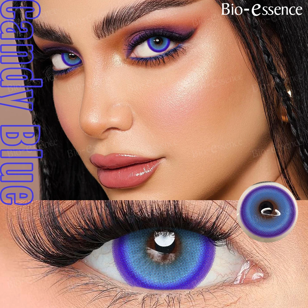 Bio-essence Kontaktlinsen 2PCS Farbige Kontaktlinsen Cosplay Rote Linsen 1 Jahr Mode Farbe Schönheit Linsen Party Nette Augenlinse – Detail 11