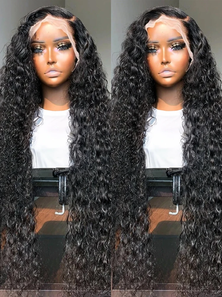 40 46 بوصة 13x6 HD فضفاض موجة عميقة الباروكات الدانتيل أمامي الشعر البشري البرازيلي 300% الكثافة 13x4 المياه مجعد الدانتيل شعر مستعار أمامي للنساء