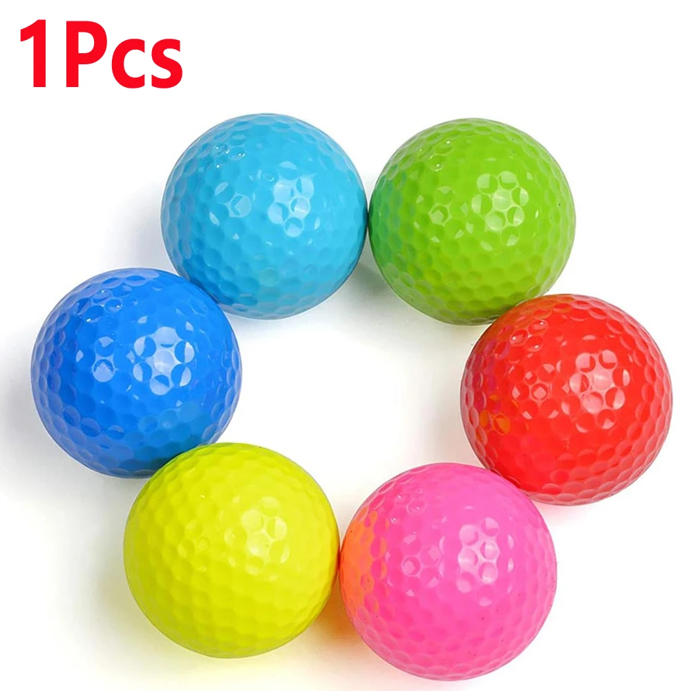 1 قطعة 42.6 مللي متر كرات ممارسة الغولف دورة اللعب لعبة داخلي في الهواء الطلق التدريب كرات ملونة كرة جولف هدية لاعب الغولف اكسسوارات