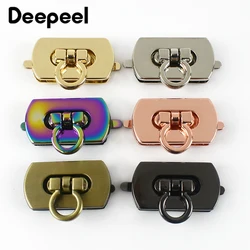 1/2Pcs Deepeel 30/25mm Metal Bag Locks Buckles Twist Turn Closure Clasp Handbag Purse Decor Lock Luggage Hardware Accessories