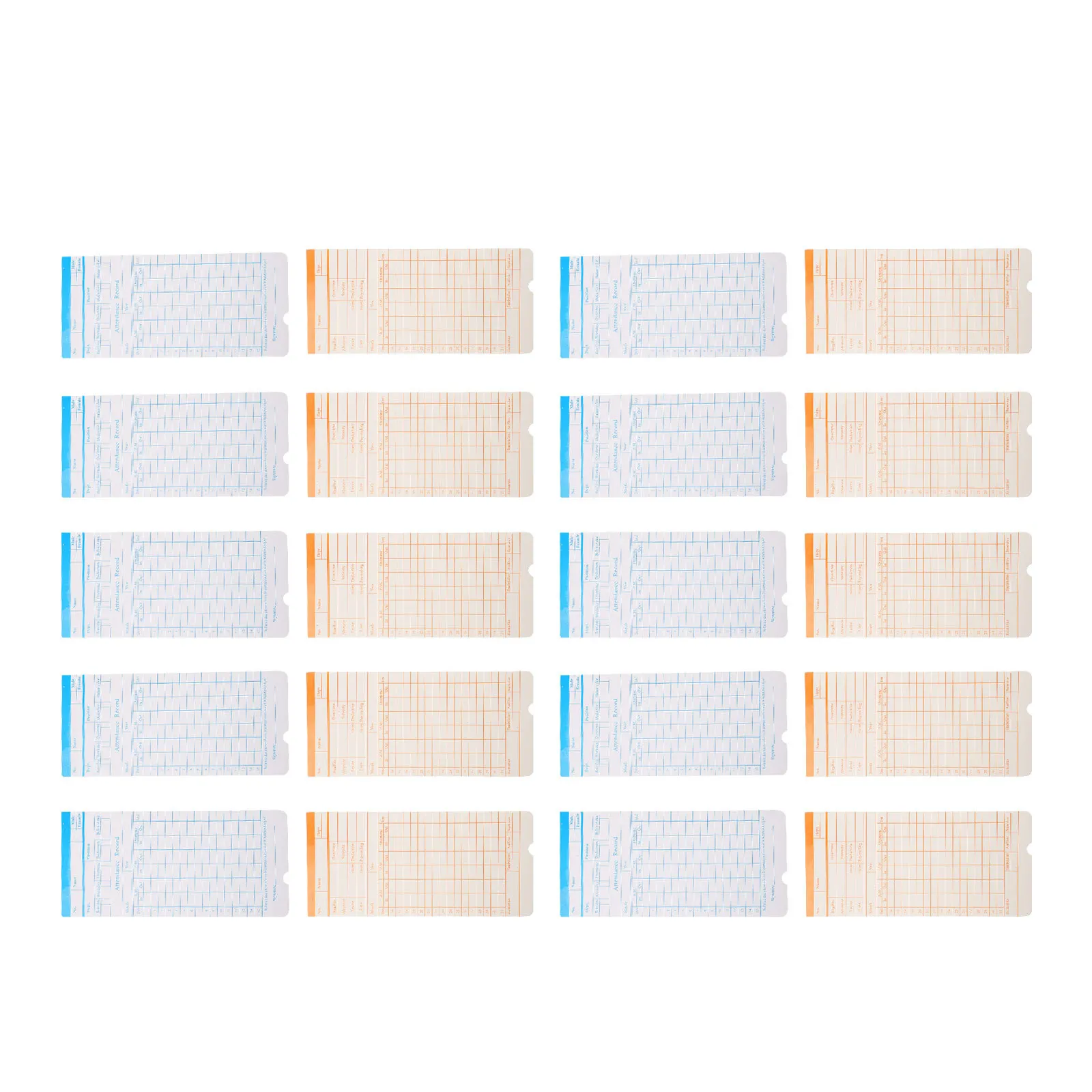 100 ورقة من بطاقات الحضور الورقية على الوجهين لمستلزمات مكتب الموظفين، أوراق محمولة سهلة الكتابة