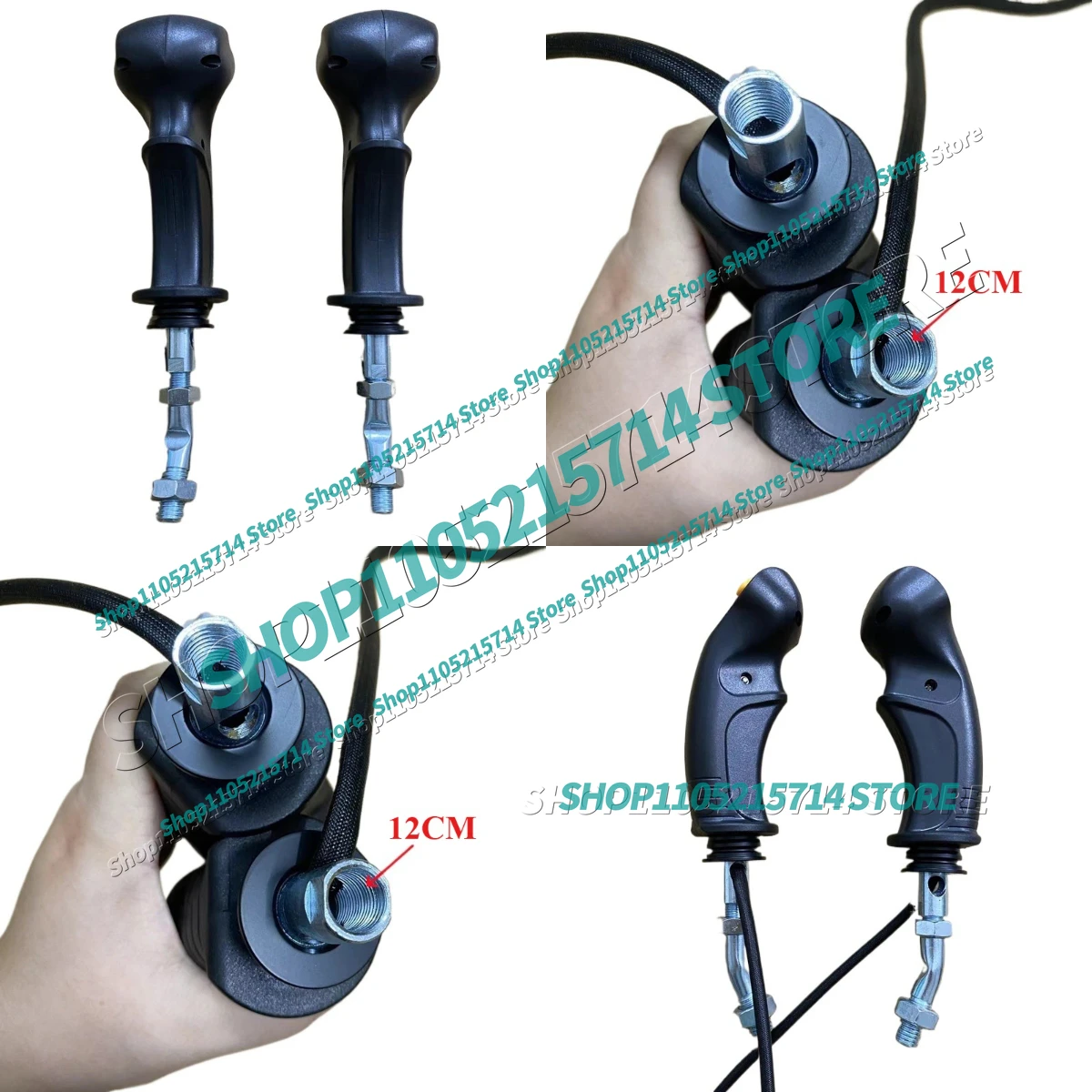 4 Buttons Agricultural Harvester Modification, Electric Control Lever Handle for Digging, Gripping, Logging, Ironstone Tools