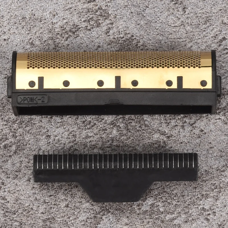 1Set Clipper Blade For Kemei Km-1102 Clipper Electric Shaver Parts Net Gold