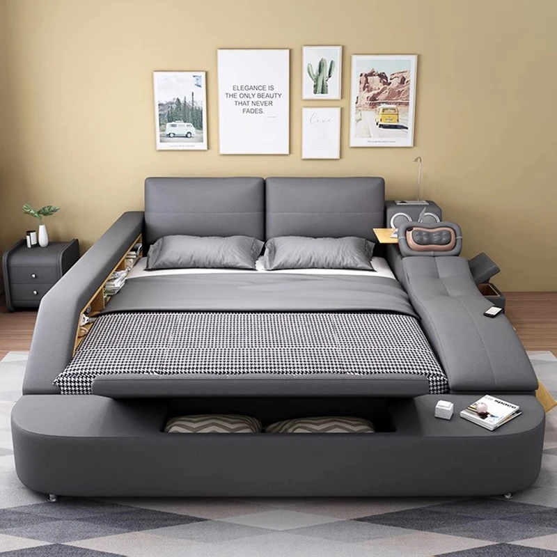 Multifunctional Beauty Bed Luxury King Size Space Saving Girls Bed Design Princess Sleeping Sex Cama Lounge Suite Furniture