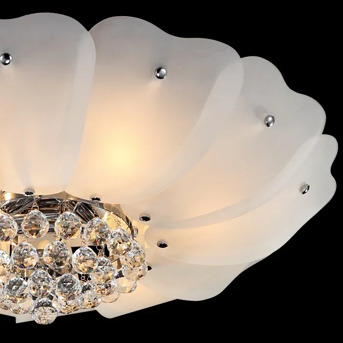 Northern Europe Led Ceiling Lights Decoration for Living Room Luminarias Crystal Flower Shade Lamp