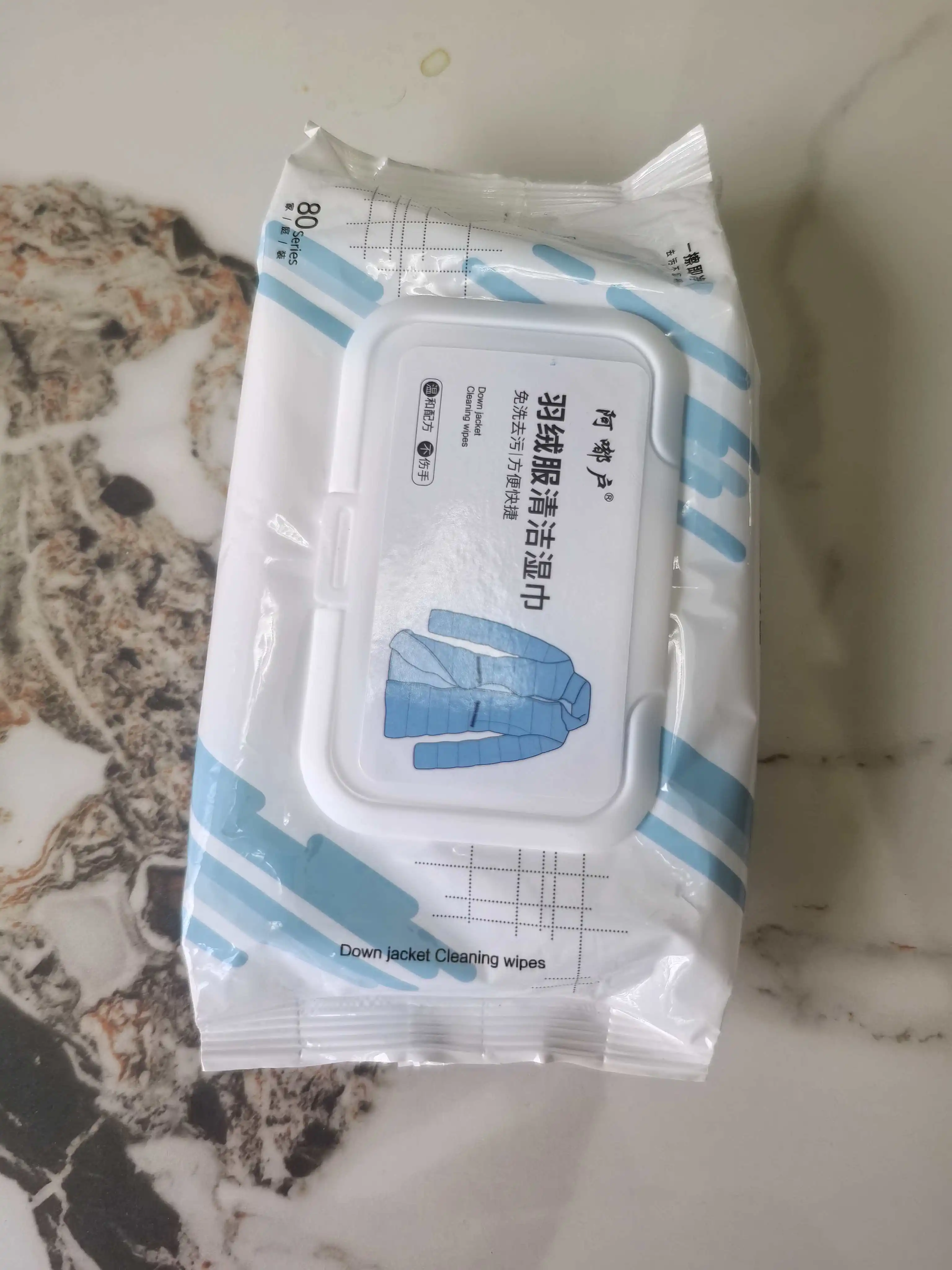 Down Jacket Cleaning Wet Wipes | No-Rinse, Stain & Oil Remover | Disposable Portable Dry Clean Wipes