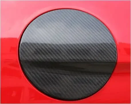 For Ford Mustang 2015-2017 Carbon Fiber Gas Fuel Filler Tank Oil Trim Cover Cap