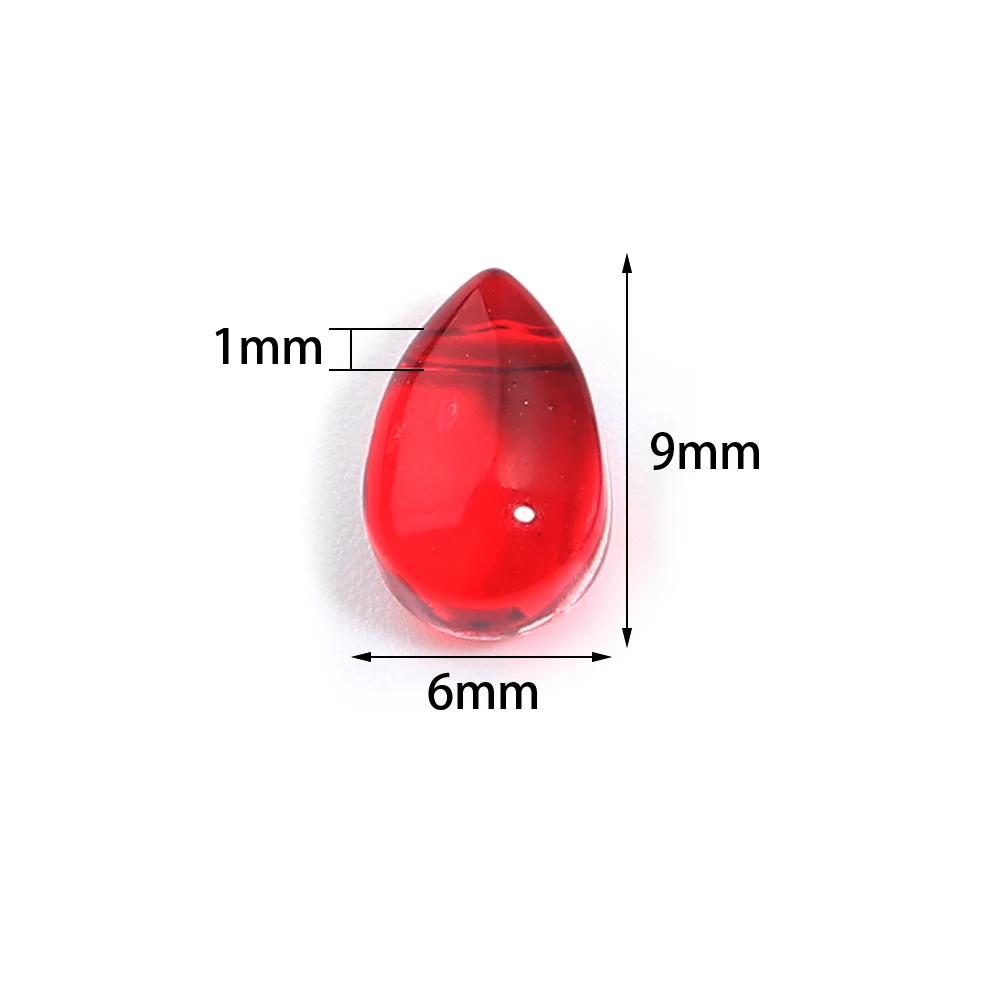 50 teile/los Wasser Tropfen Form Tschechische Glas Perlen Bunte 9x6mm Kristall Lose Spacer Perlen Für DIY Schmuck Machen halskette Armband
