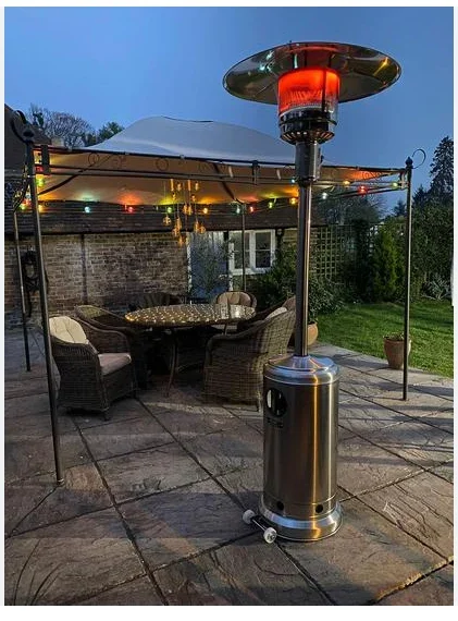 More Popular Upgraded Stainless Steel Umbrella Type Gas Patio Heaters Standing Propane Gas Patio Heater For Garden