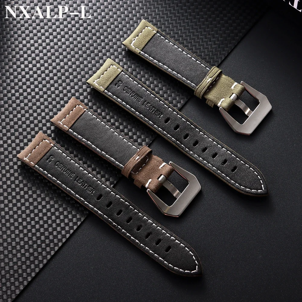 عالية الجودة الجلود حزام الساعات 18 مللي متر 20 مللي متر 22 مللي متر 24 مللي متر سوار أسود أزرق براون خمر ماتي حزام ساعة اليد للنساء الرجال المعصم الفرقة