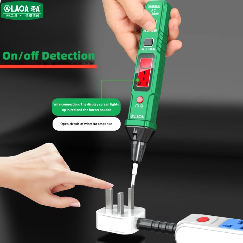 LAOA Mini Digital Multimeter Pen Smart Voice Broadcast Tester Meter Multimetro AC Voltage Professional Test Tools - view 4
