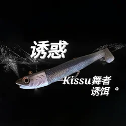 HAIMALUO Hot Minnow Soft Lure Shad Lure Fishing Jig Head Silicone Bait Wobbler Bass Pike Leurre Swimbait Tackle Souple Soft Bait