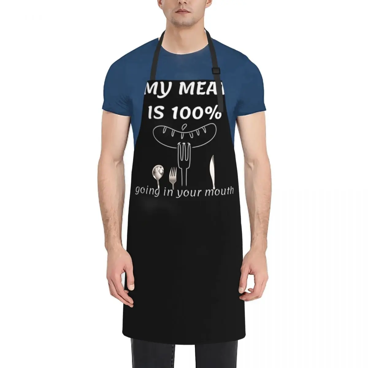 

MY MEAT IS 100% GOING IN YOUR MOUTH Apron : Cooking Apron Grilling Gifts For Him Kitchen Apron For Men