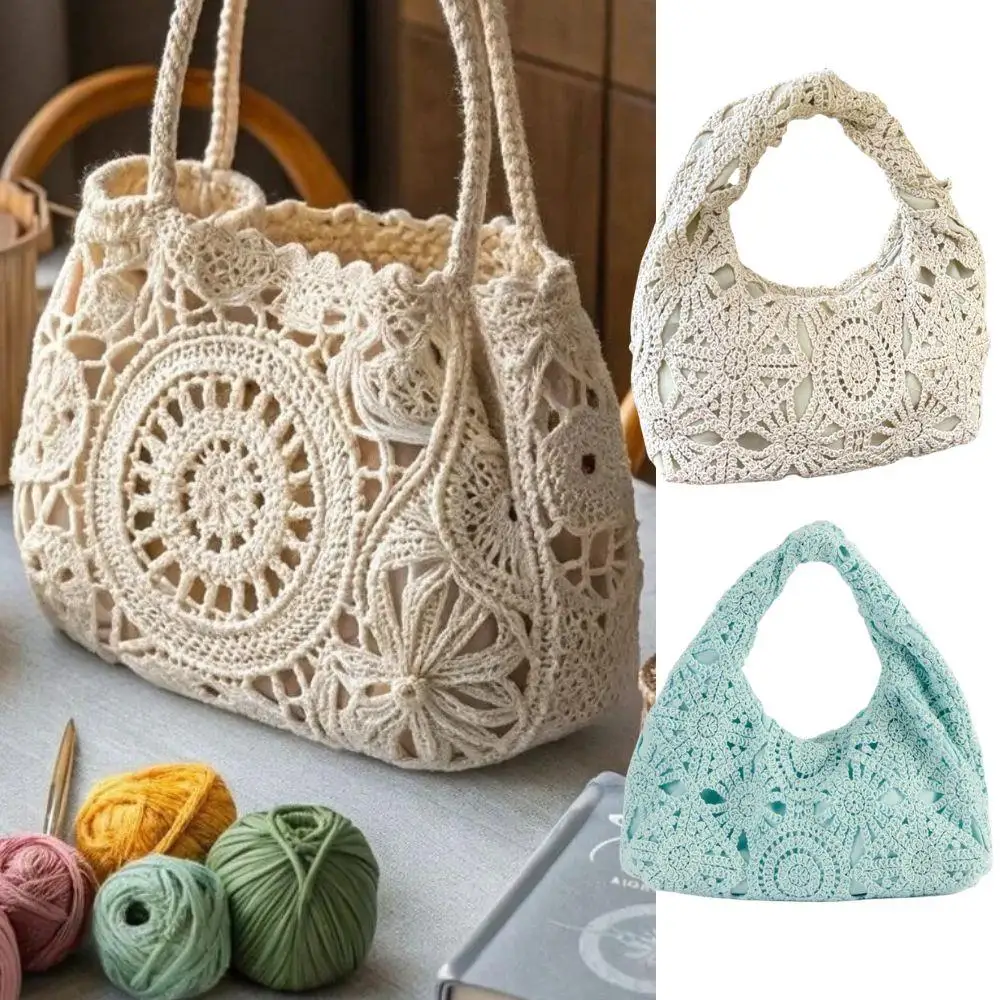 

Shoulder Tote Bags For Ladies Pattern Hollow Woven Crossbody Bag Boemia Premium Style Travel Must Haves Summer Beach Accessories