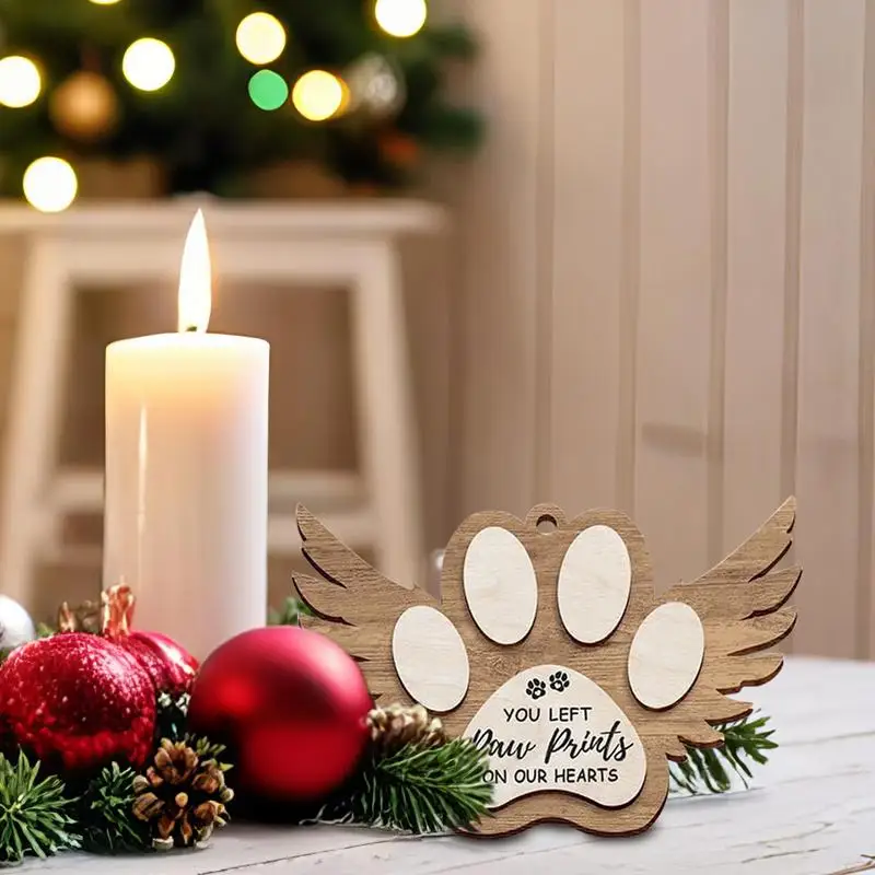 Pet Memorial Ornaments Wall Decor Dog Remembrance Christmas Ornaments Sympathy Keepsake Backpack Pendant Christmas Tree Decor