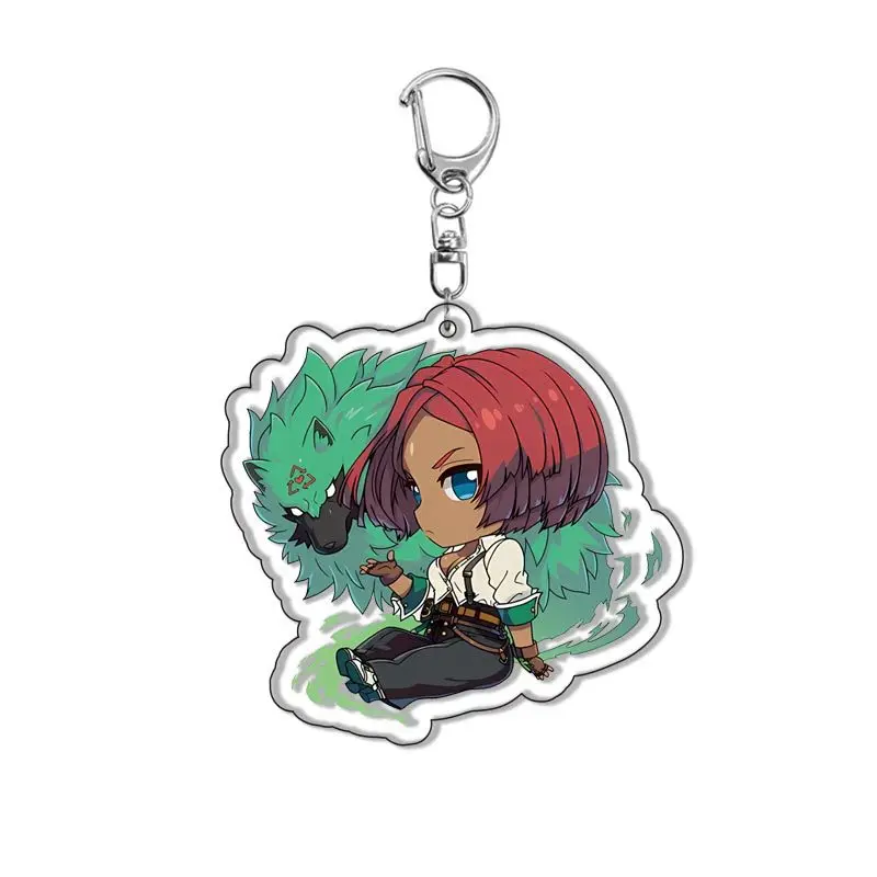 Guilty Gear Keychain Cartoon Anime Doll Ky·Kiske Potemkin Faust Millia Ramlethal Acrylic Keyring Pendant for Halloween Gift view 5