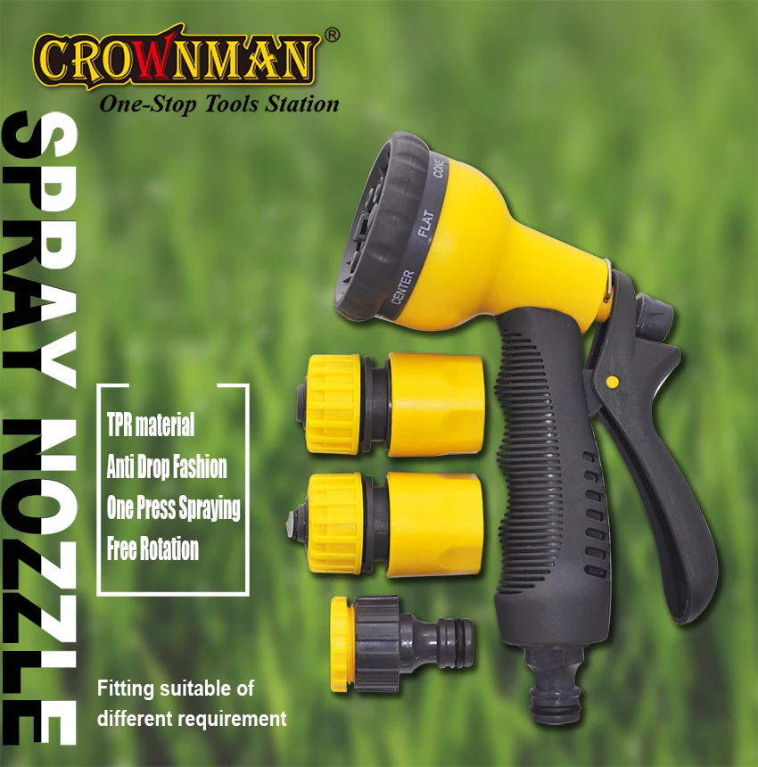 Garden Tools High Quality 8-Pattern Garden Water Hose Nozzle Gun Adjustable Portable Garden Water Spray Nozzle Gun Set view 6