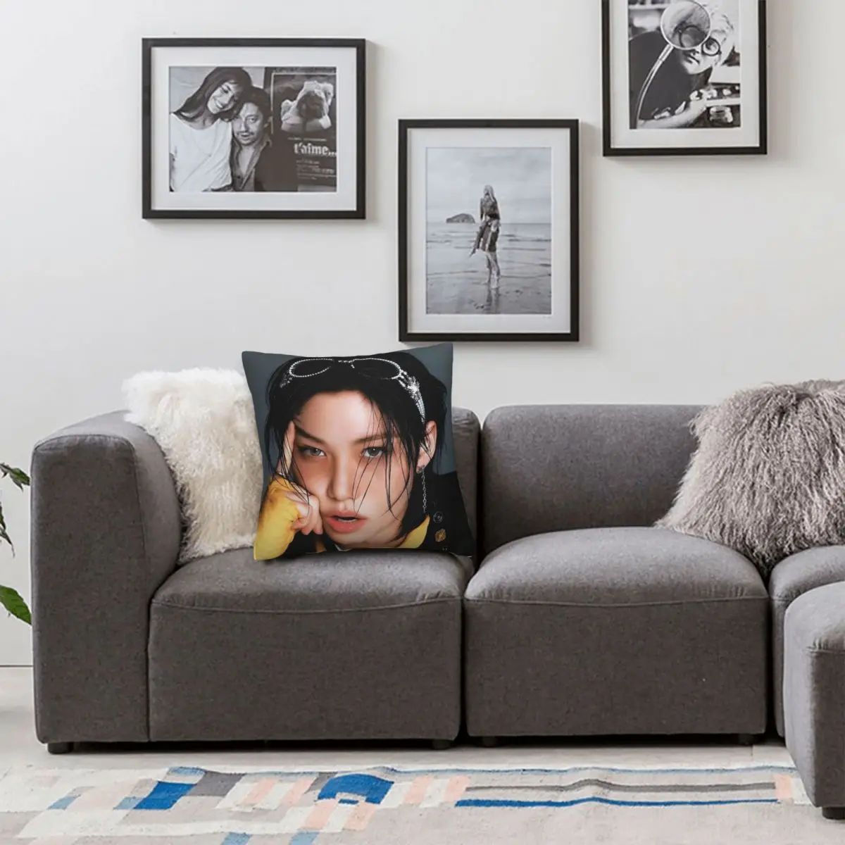 Kpop المغني F-Felix كيس وسادة غطاء الوسادة مربع تصميم وسادة غطاء Kawaii سادات ل أريكة غرفة نوم ديكور المنزل