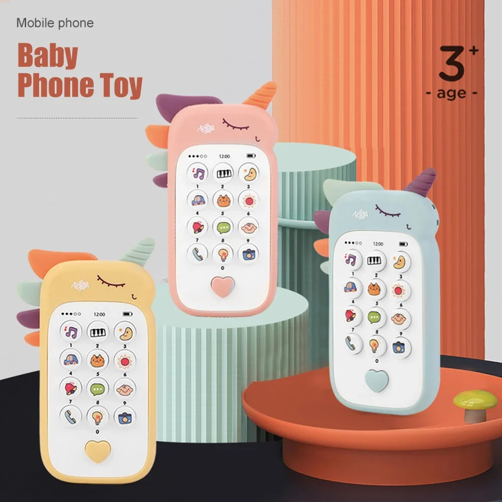 Multifunctional Simulation Phone Kids Infant Early Educational Toy  Music Sound Telephone Sleeping Toys With Teether Kids Gifts