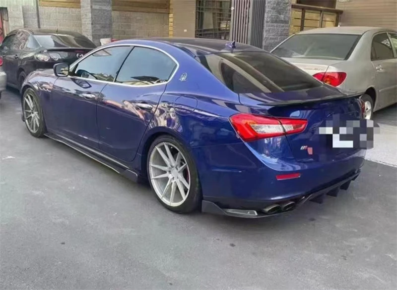 Для Maserati Ghibli 2014 2015 2016 2017 ReaI бампер из углеродного волокна задний спойлер комплект