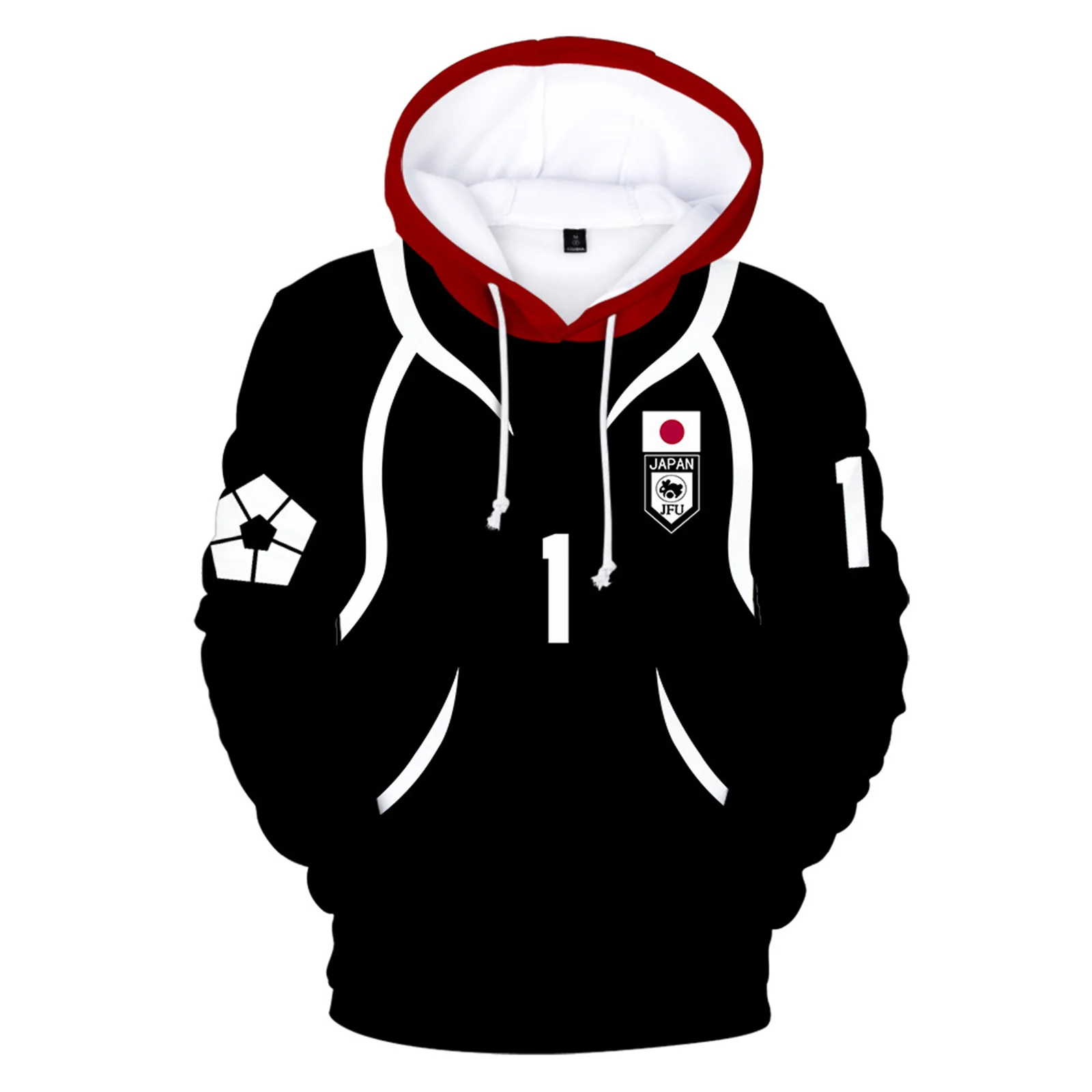 

Yoichi Isagi Cosplay Hoodies Black Anime Rensuke Kunigami Printed Hooded Football Jacket Jersey Couple Kids Coat