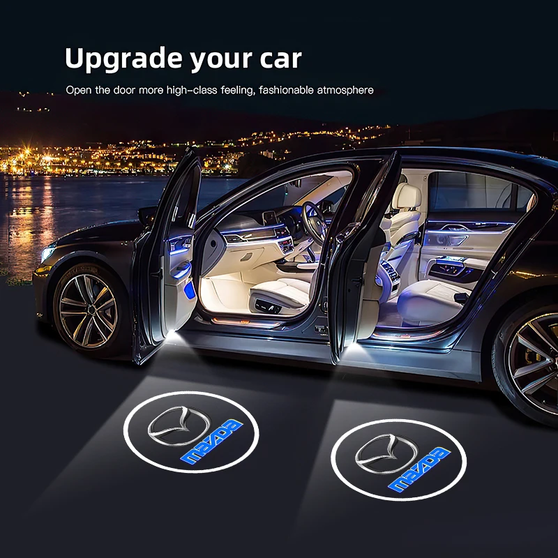 

Светодиодный HD-проектор с логотипом двери автомобиля, лампы для Mazda 3 6 2 5 CX5 CX3 Atenza MX5 CX7 Axela CX30 CX90 CX60 CX50 MX30 CX9
