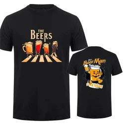 The Beers Printing Men Tee Shirts Breathable Tops Streetwear Fashion T-shirt Mens Casual Summer Graphic Tees Beer Men T-shirts