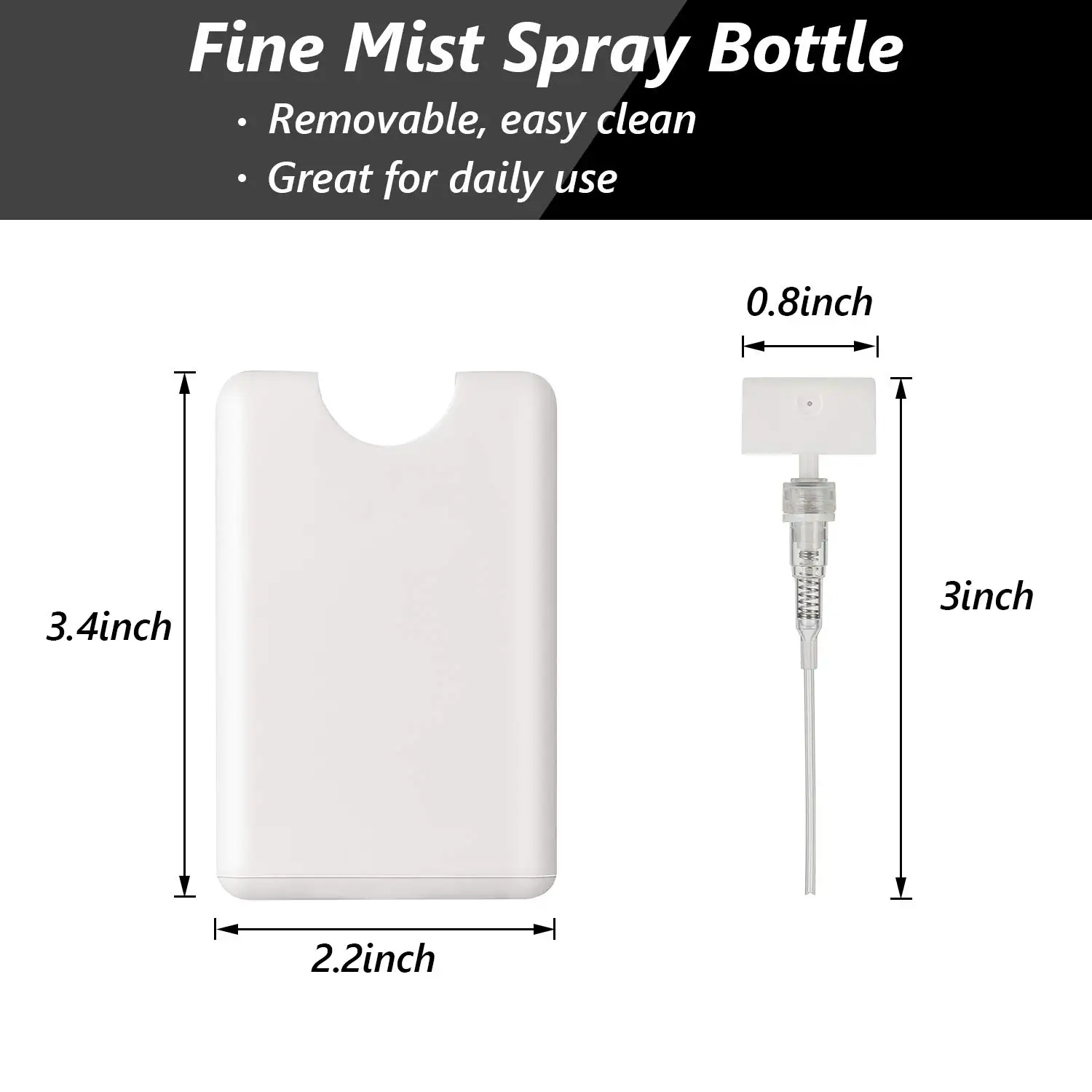 6Pcs 20 ml/0.67oz Refillable Perfume Spray Bottles Card Type Fine Mist Bottles for Perfume, Hand Sprays Liquid, Cosmetic