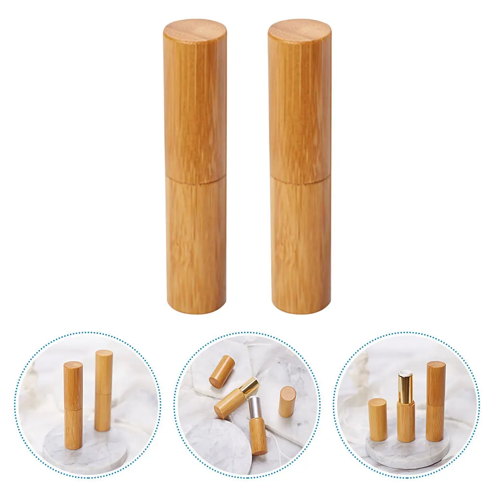 2 قطعة أنبوب أحمر الشفاه DIY زجاجة ملمع الشفاه الفارغة القابلة لإعادة الاستخدام حاوية مدمجة السفر ماكياج بلسم الشفاه صياغة أداة النساء #3