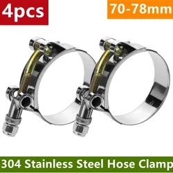 304 Stainless Steel Water Pipe Clamp European Style T Bolt Hose Clamp 2.5