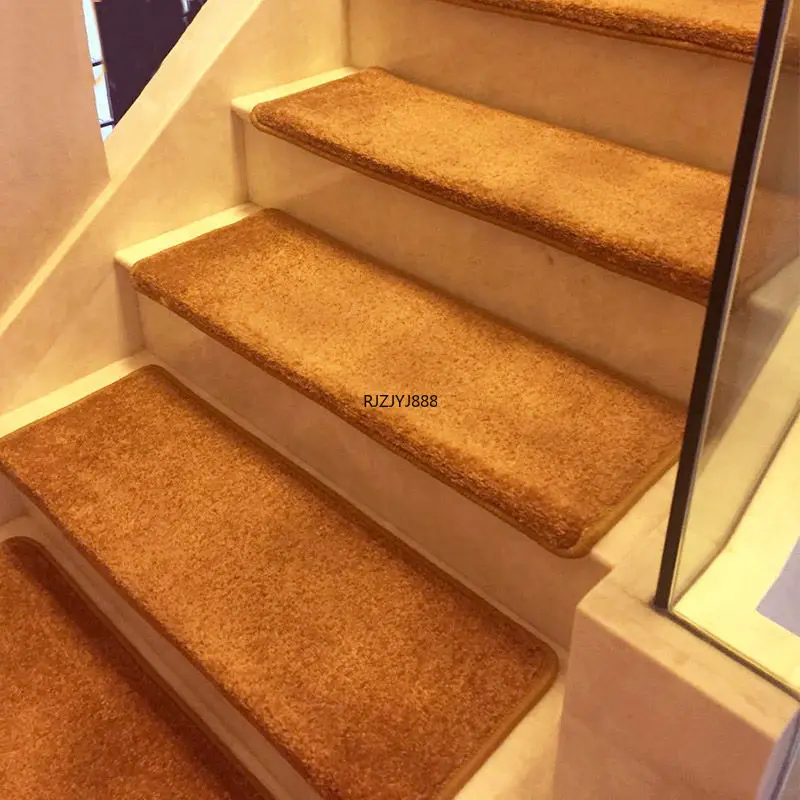 Solid Color Simple Stair Step Mat Duplex Solid Wood Foot Mat Glue-free Self-adhesive Non-slip Home Steps Paste Carpet Apartment