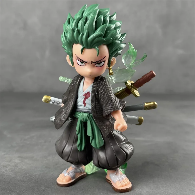 ONE PIECE Anime Q-version Roronoa Zoro Anime Figurines Monkey D. Luffy Car Decoration Cute Gift Anime Model Children's Toy Gifts