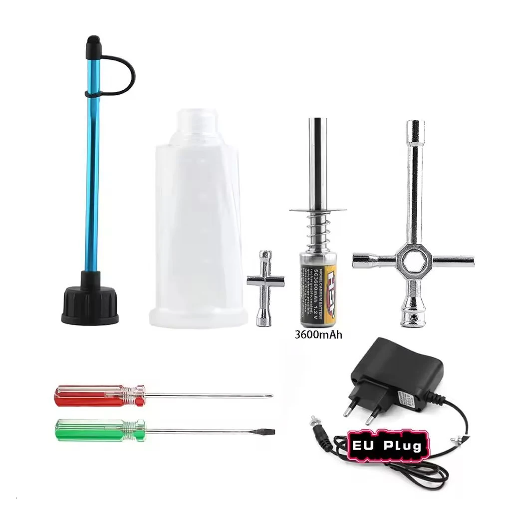 RC Nitro Motor Starter Kit Gloeibougie Ontsteker Oplader Brandstoffles voor 1/8 1/10 Schaal Auto Redcat HPI HSP