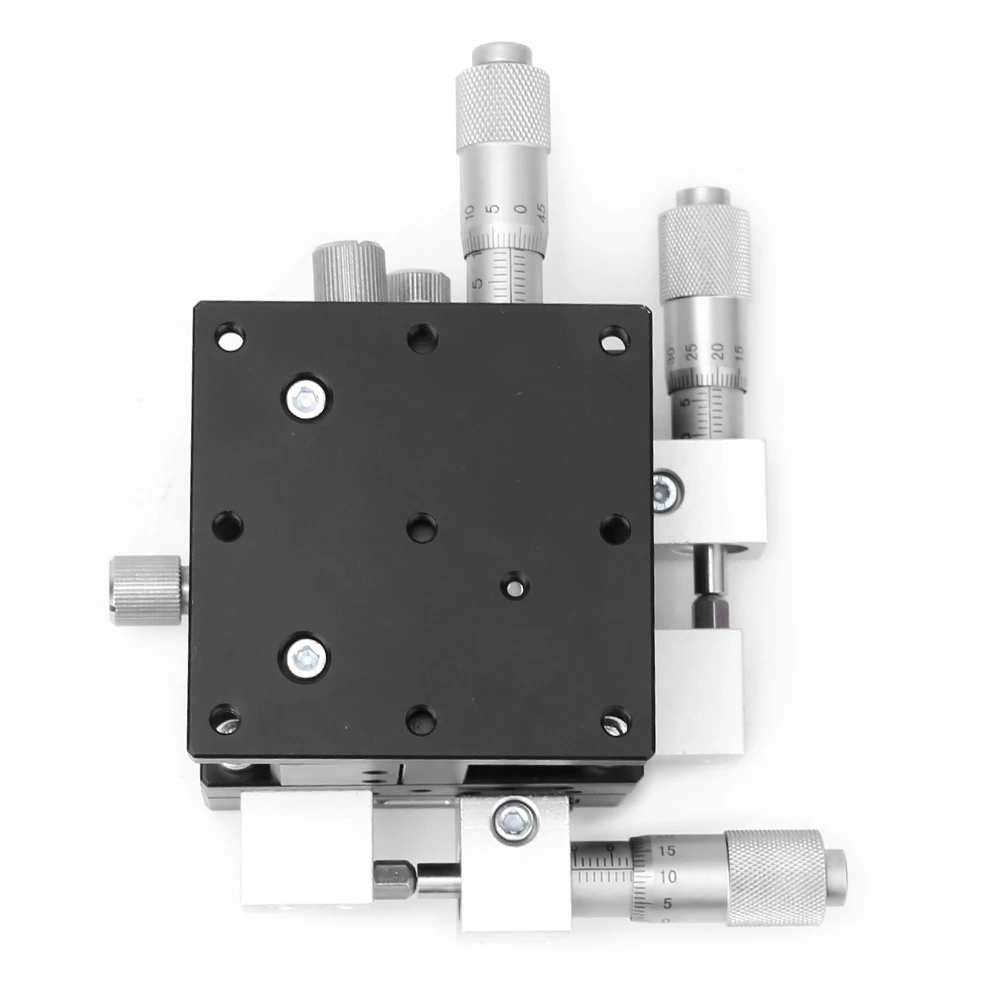 LD60-LM XYZ 3-Axes Linear Slide Table 60x60mm Manual Horizontal Precision Fine-tuning Linear Stage Trimming Tuning Sliding Table