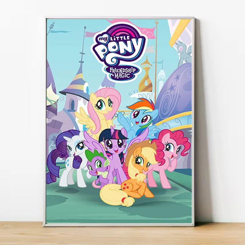 Posters for Wall Art Cute My Cartoon L-Little P-Pony Children Room Decoration Paintings for Bedroom Canvas Home and Decoratio
