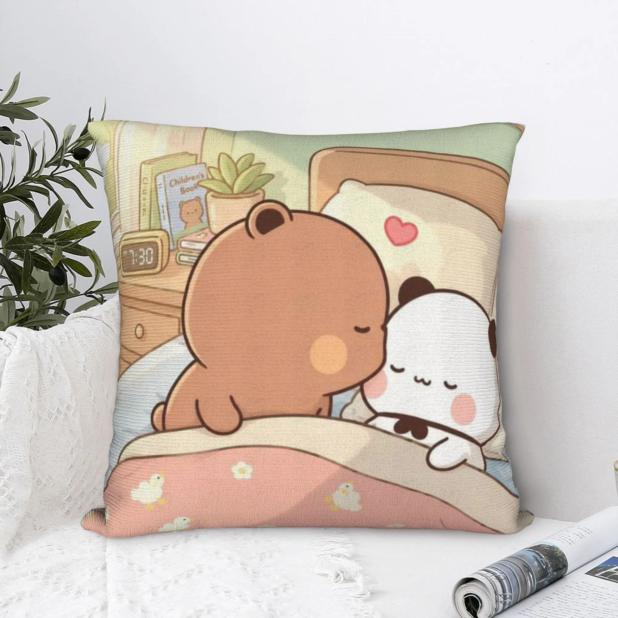 Cartoon Panda Bubu Dudu Square Pillow Cases  Cushion Cover Awesome Polyester Decor Throw Pillow Case Cover for Car 18