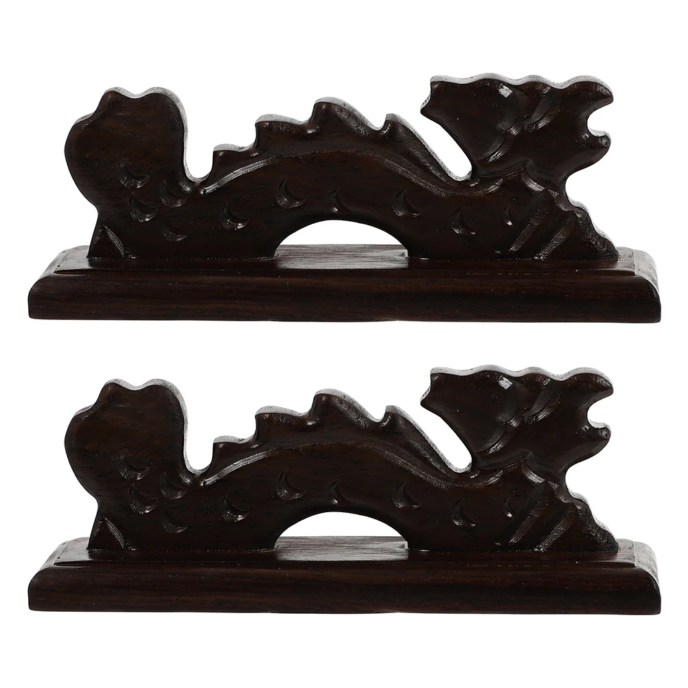 

2Pcs Wooden Calligraphy Pen Rack Calligraphy Pen Holder Desk Organizer Ink Brush Stand Multi Functional Display Decor