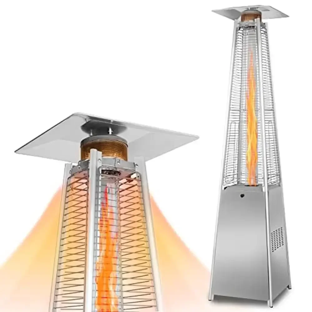 

Outdoor Pyramid Propane Space Heater 48,000 BTU Portable Patio Heater with Safety Features Quiet Heating Large Outdoor Areas