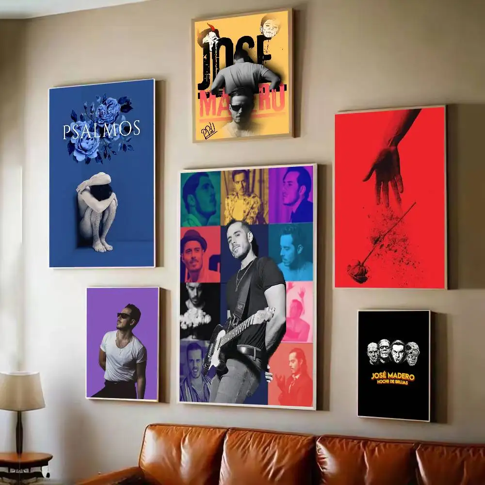 Póster de J-Jose Madero Singer, arte autoadhesivo, pegatina de papel impermeable, decoración de pared de habitación, cafetería, Bar