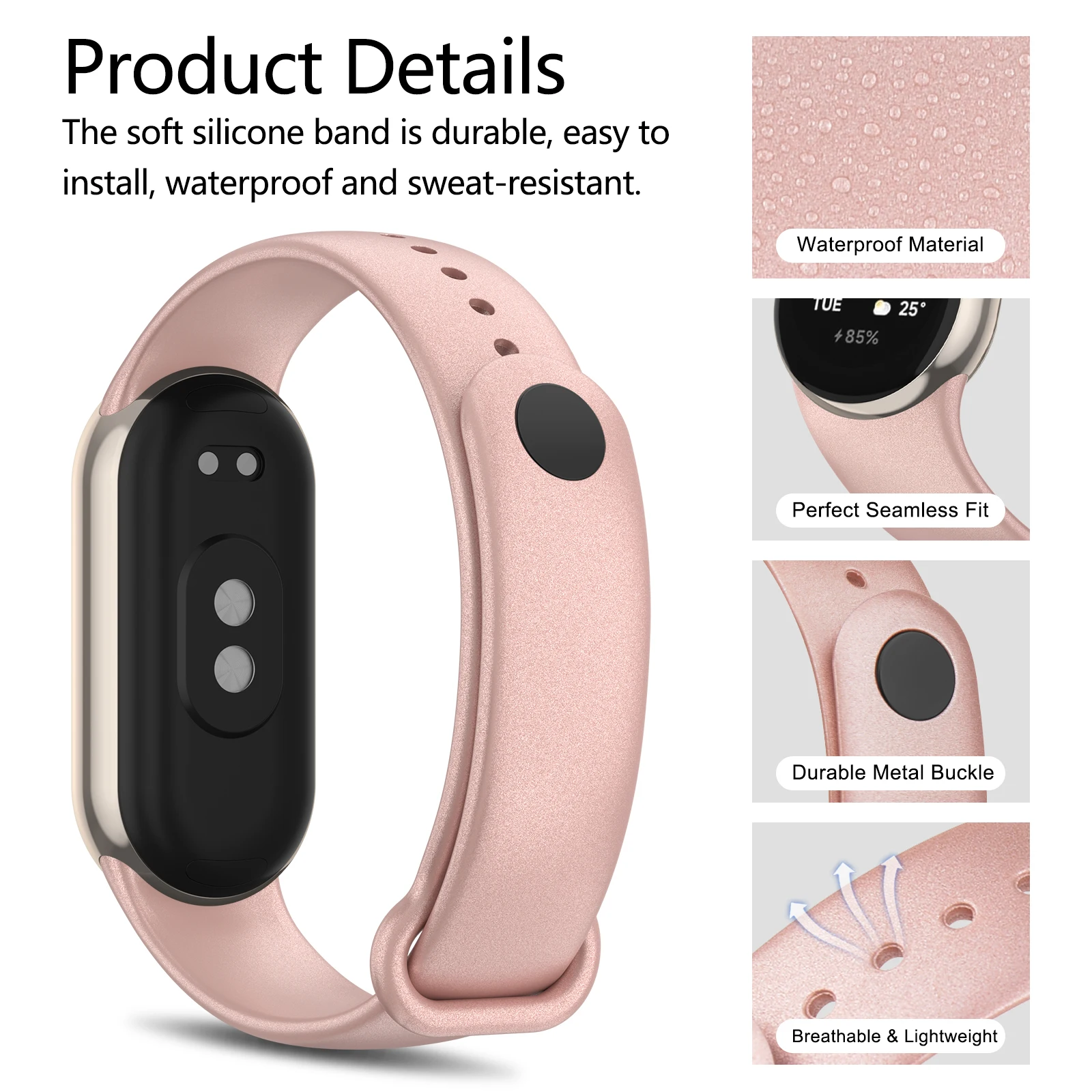 Correia TPU macia para Xiaomi Mi Band, pulseira, pulseira de substituição, acessório pulseira, 9, 8, 7, 6, 5, 4, 3