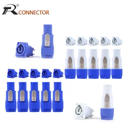 20PCS SpeakON Male Plug PowerCON Type A NAC3FCA+NAC3MPA-1 Chassis Plug Panel adapter 3Pin Powercon Speaker Connector