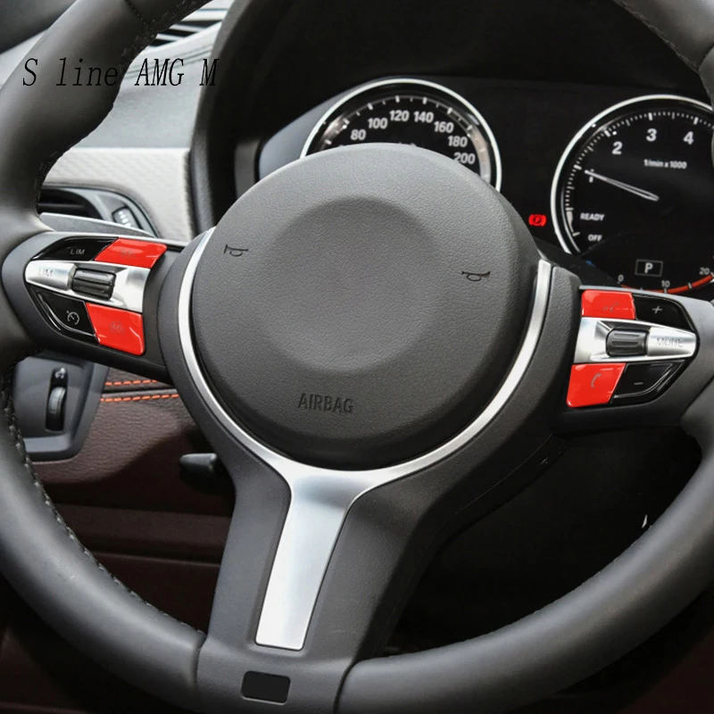 

For BMW X1 F48 X2 F39 2020-2022 Car Styling Steering Wheel Button Switch decoration Cover Sticker Trim Auto Interior Accessories