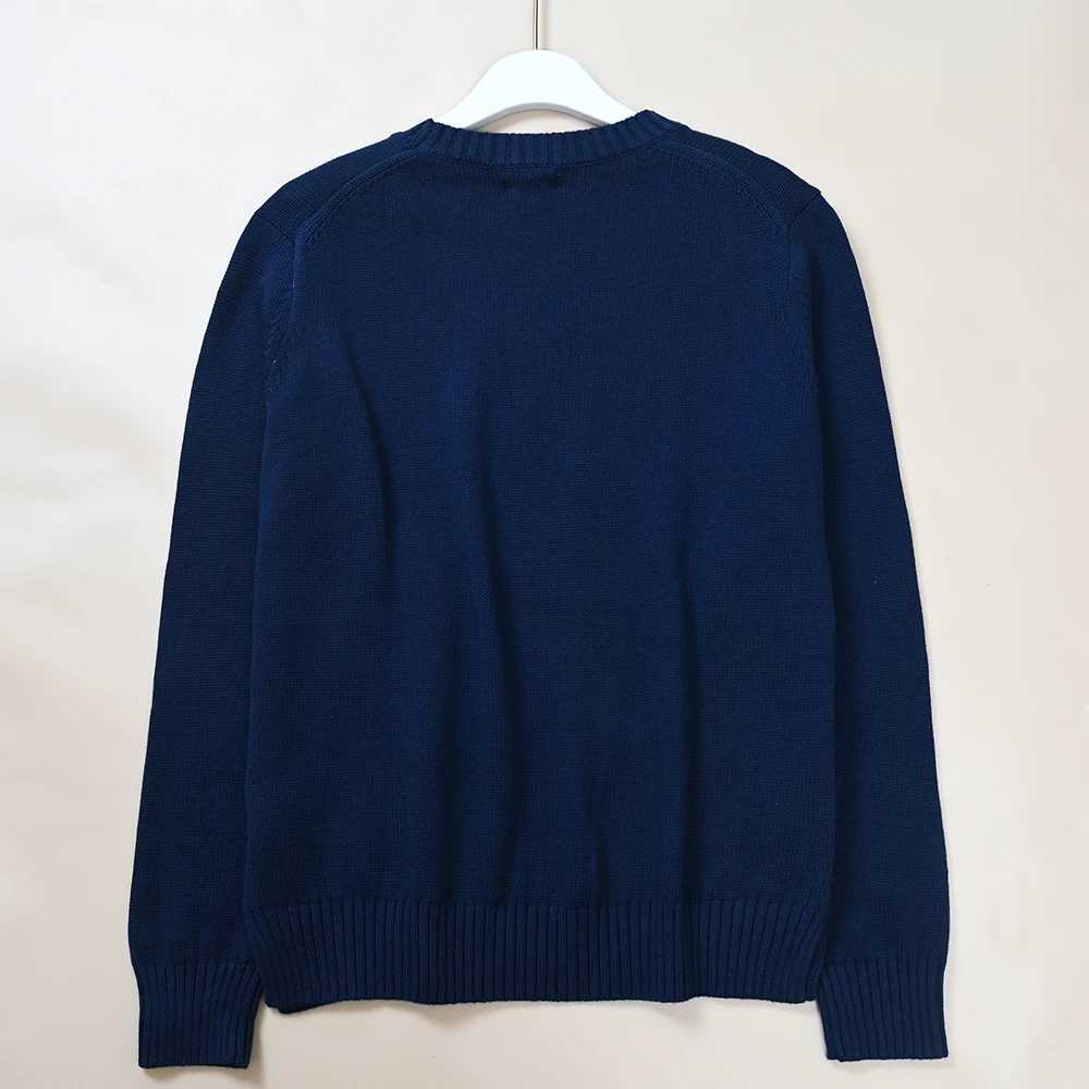 السيدات محبوك سترة طويلة Sve اللون المنسوجة الكرتون نمط ثي إبرة القطن ديد جولة Ne الخريف الشتاء جديد Sle