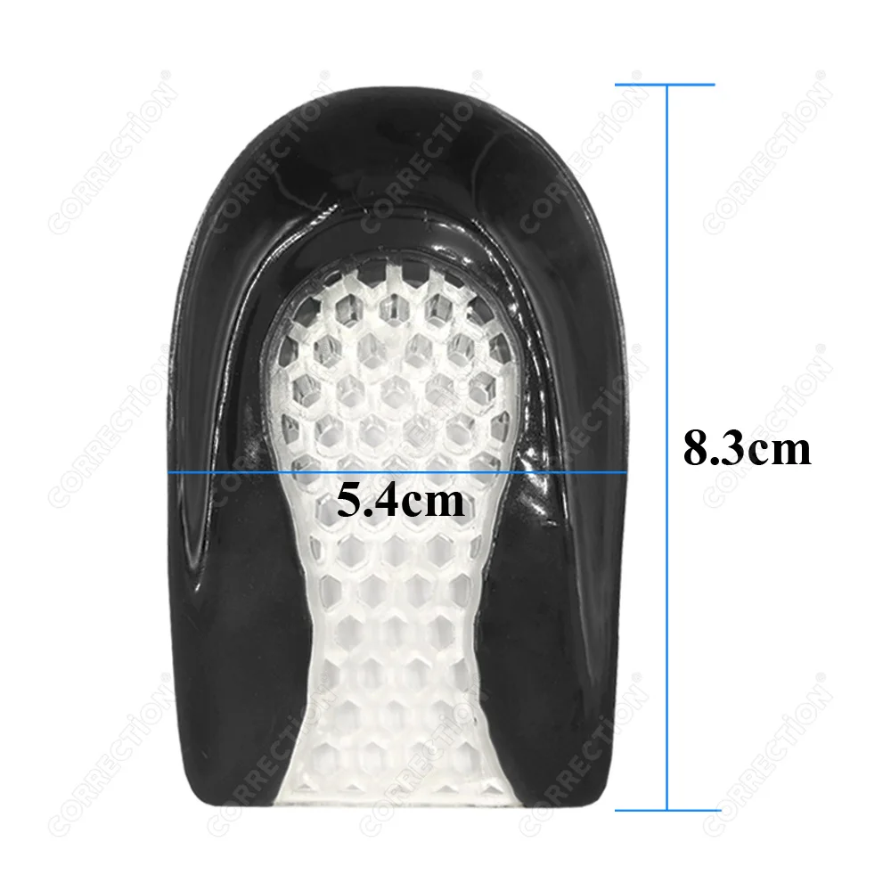 CORRECTION 1pair Soft Silicone Gel Insoles for heel spurs pain Foot cushion Foot Massager Care Half Heel Insole Pad Foot Care