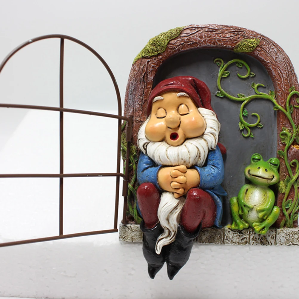 

Gnome Statue Resin Sleeping Dwarf naments Outdoor Decoration Home Adornment Craft Gift Christmas Yard Park Window