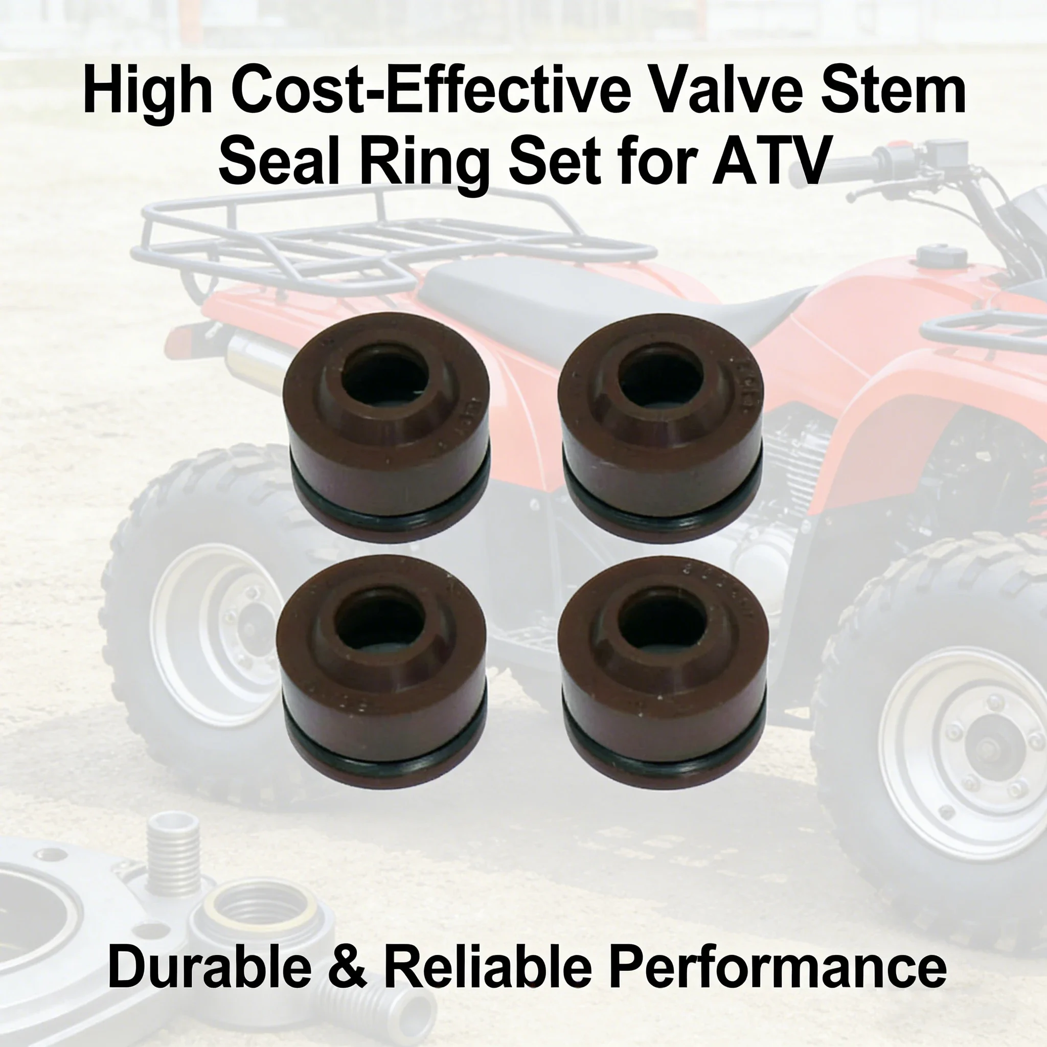 MORTCH Original Repair Parts 2Pairs 4pcs Valve Stem Seal Ring Set 0010-022500-1000 for CF Moto 450 550 600 850 1000 cc ATV UTV